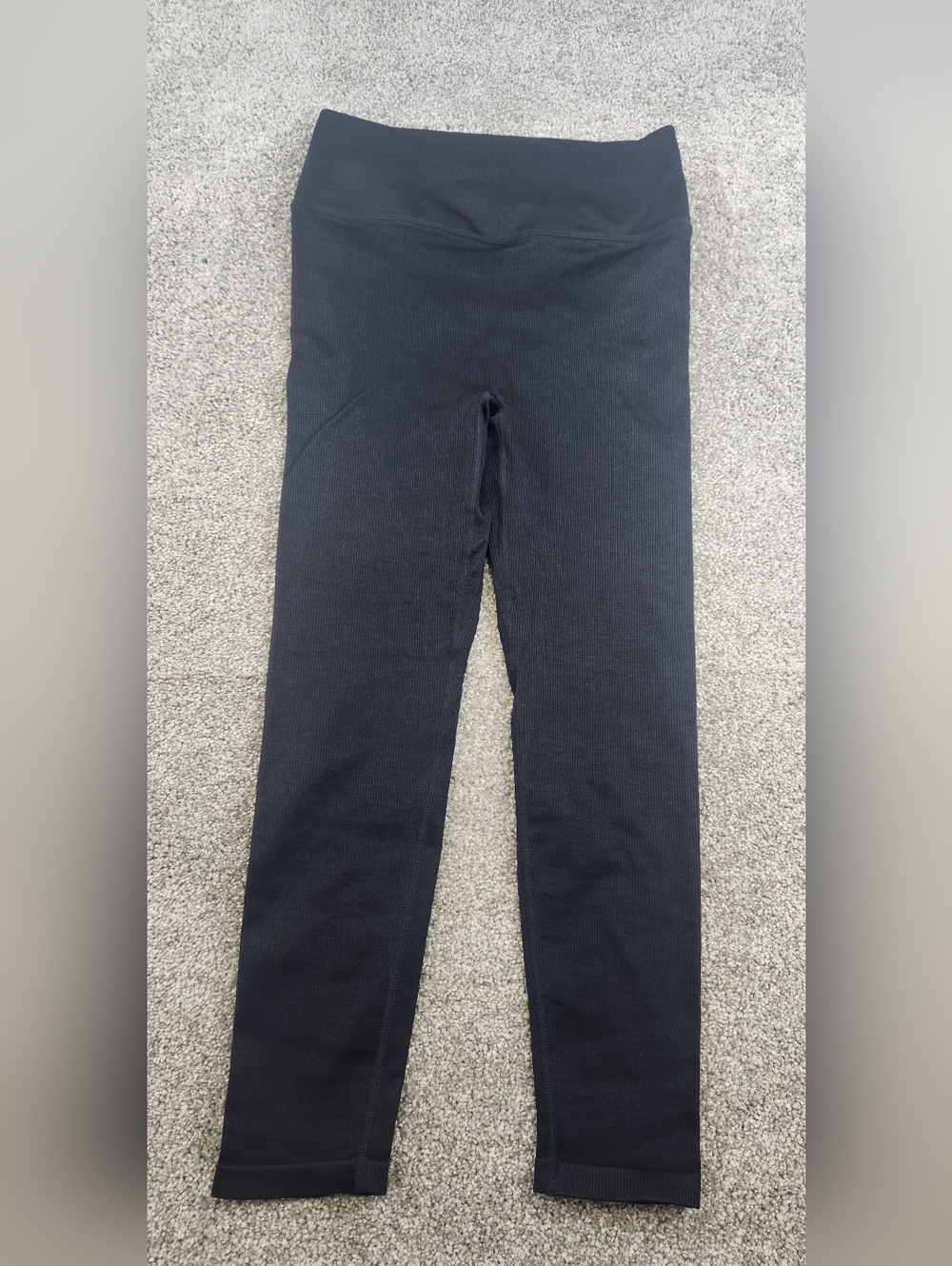 J Crew Active Black Ribbed Legging Athletic Workout Size Medium Women's